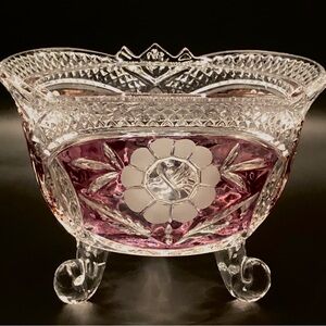 German Bleikristal Ruby Red Accent